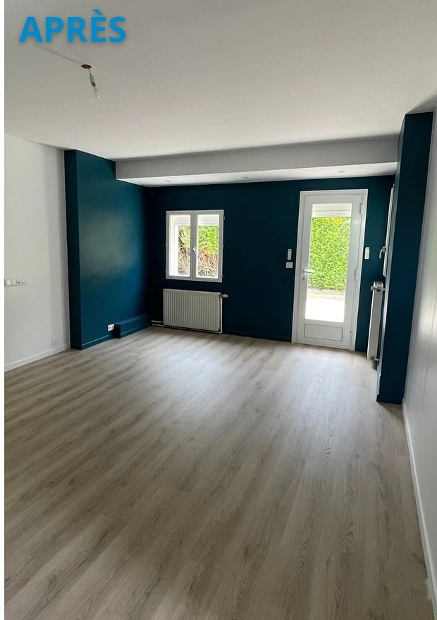 Après rénovation salon contemporain Poissy