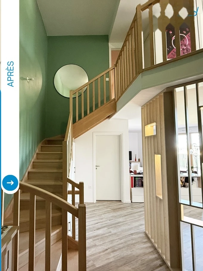 Après rénovation entrée claustra chêne Poissy